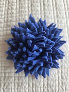 Blue Felt Flower Accent